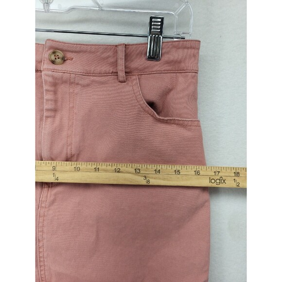 Forever 21 Womens Skirt Pink M Denim Stretch Short Mini Pencil Casual Ladies - Picture 10 of 12